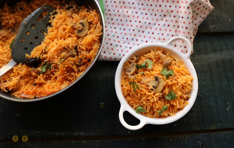 Delicious Mushroom Pulao Recipe